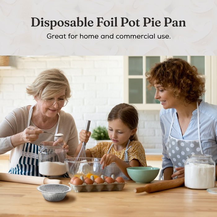 5¾" Disposable Aluminum Foil Pot Pie Pan - Extra Deep #13750