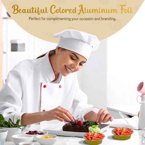 8 oz. Smooth wall Disposable Round Foil Pan  #A42NL KitchenDance