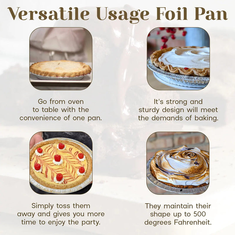 10" Disposable Aluminum Foil Pie Pan  #1042 D&W Fine Pack