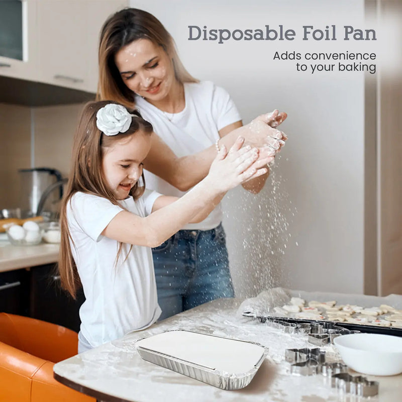 3 lb. Disposable Aluminum Foil Oblong Pan with Board Lid #110L D&W Fine Pack