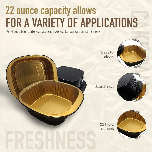 5" x 5" Colored Aluminum  Heavy Foil Square Pan #A69NL KitchenDance