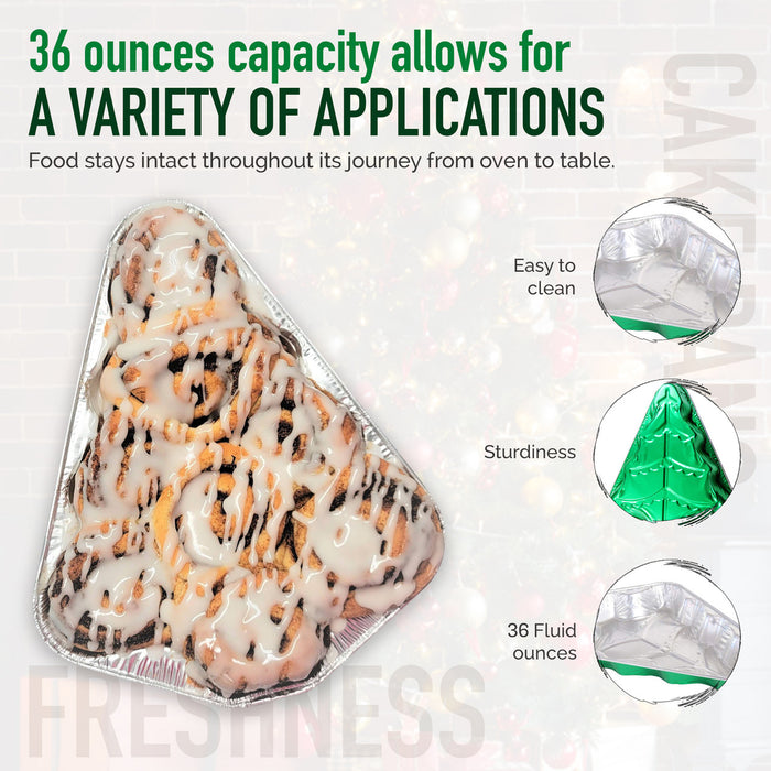 Disposable Christmas Tree Shaped Aluminum Foil Pan  #9501X