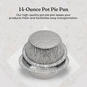 5¾" Disposable Aluminum Disposable Pot Pie Pan - Extra Deep #13750 D&W Fine Pack
