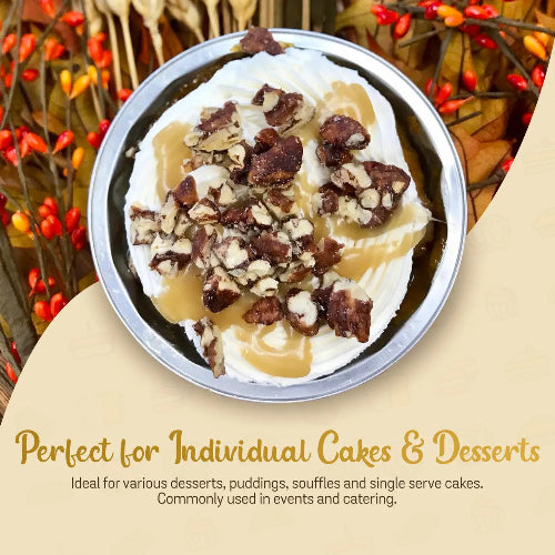 8 oz. Smooth wall Disposable Round Foil Pan  #A42NL KitchenDance