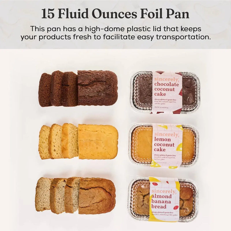Disposable Aluminum Foil  1 lb. Mini Loaf Pan with Plastic Dome Lid  #5000P HFA Inc. -- Handi-foil of America
