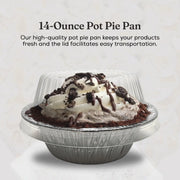 5¾" Disposable Aluminum Foil Pot Pie Pan with Lid  Extra Deep  #2400P Durable Packaging