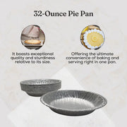 9" Disposable Aluminum Foil Pie Pan - Extra Deep  #940 D&W Fine Pack