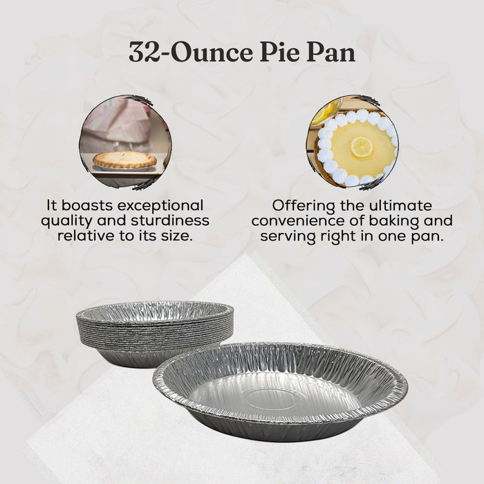 9 Disposable Aluminum Foil Pie Pan Extra Deep 940 KitchenDance