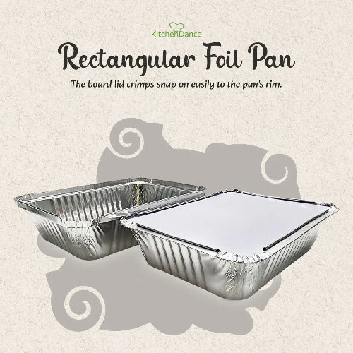 2¼ lb. Disposable Heavy Foil Carryout Pan with Board Lid   #6421L KitchenDance