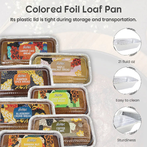 1½ lb. Closable Foil Loaf Pan with Plastic Lid  #1650P KitchenDance