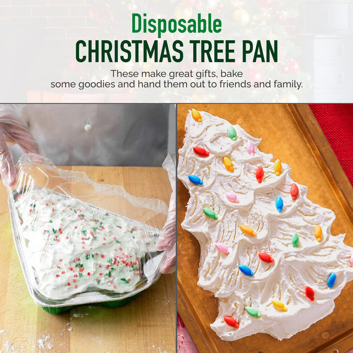 Christmas Tree Aluminum Foil Pan with Plastic Dome Lid   #9501XP