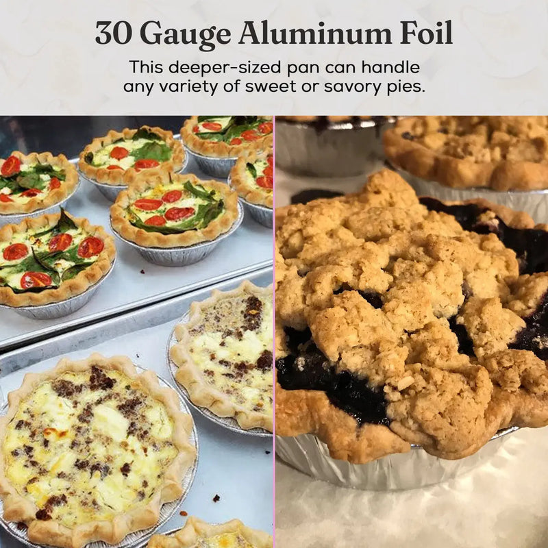 5¾" Disposable Aluminum Disposable Pot Pie Pan - Extra Deep #13750 D&W Fine Pack