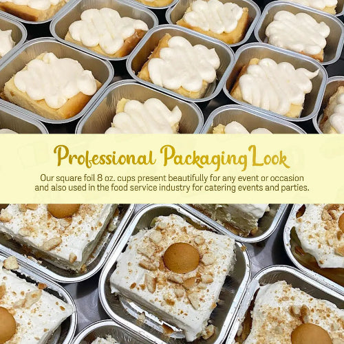 4" Square Colored Aluminum Foil Dessert Pan #A6NL KitchenDance