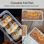 1½ lb. Closable Foil Loaf Pan with Plastic Lid  #1650P KitchenDance