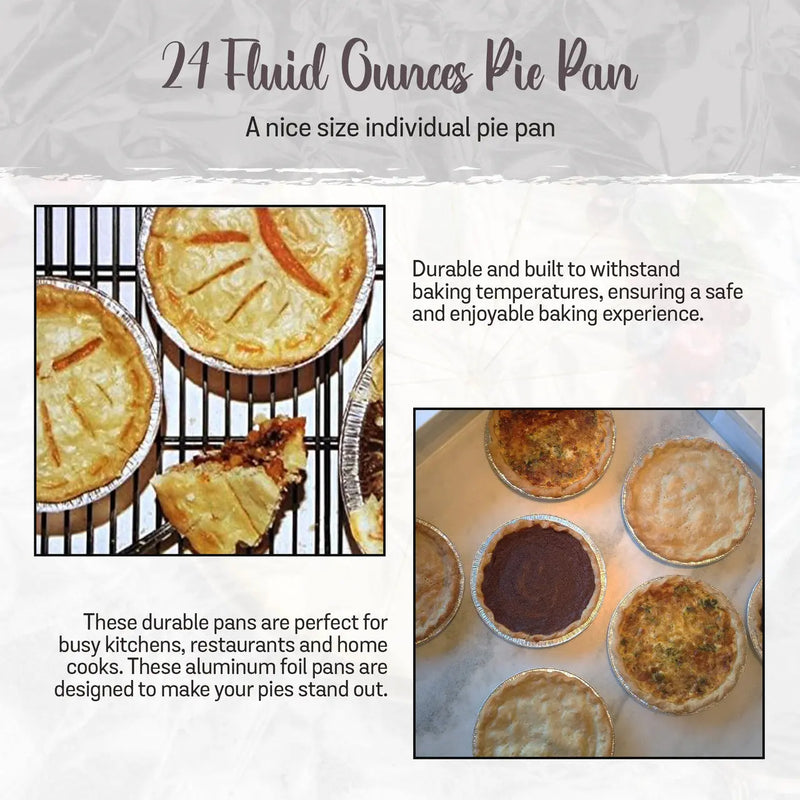 Disposable Aluminum Foil 9" Pie Pan - Medium Depth #D64 D&W Fine Pack