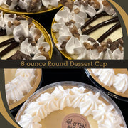 8 oz. Disposable Round Aluminum Foil Pan with Snap-on Plastic Lid #A8P KitchenDance