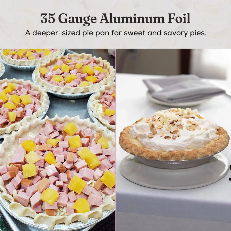 9" Disposable Aluminum Foil Pie Pan - Extra Deep  #940 D&W Fine Pack