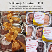 Disposable Aluminum Foil  1 lb. Mini Loaf Pan with Plastic Dome Lid  #5000P HFA Inc. -- Handi-foil of America