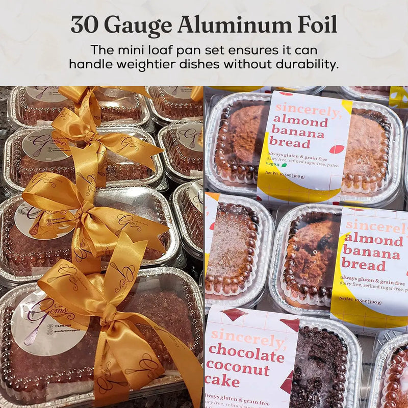 Disposable Aluminum Foil  1 lb. Mini Loaf Pan with Plastic Dome Lid  #5000P HFA Inc. -- Handi-foil of America