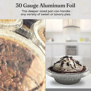 5¾" Disposable Aluminum Foil Pot Pie Pan with Lid  Extra Deep  #2400P Durable Packaging
