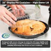 10" Pie Container with High Dome Lid   #WJ45 D&W Fine Pack
