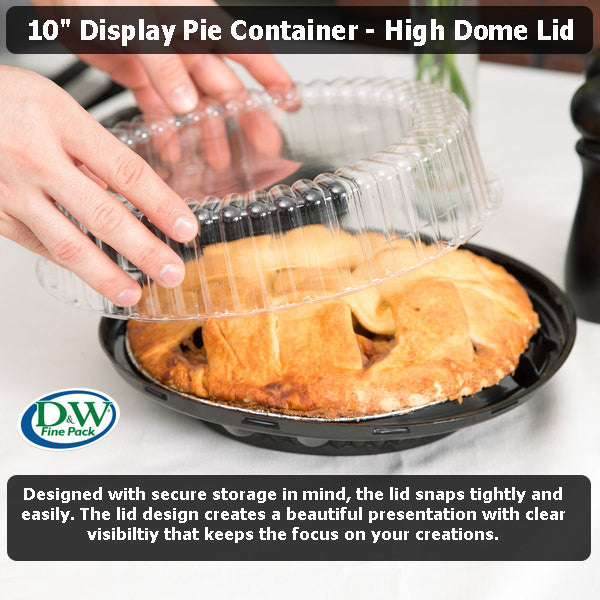 10" Pie Container with High Dome Lid   #WJ45