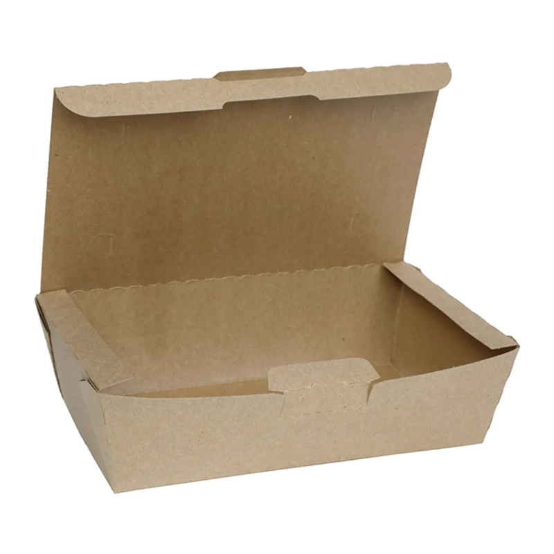 4S Tamper-Evident Kraft Paperboard OneBox Takeout Container - #NOB04SKECTE