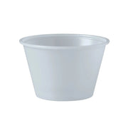 Dart Solo 4 oz. Translucent HIPS Plastic Portion Container - Sleeve of 250 - #P400N Dart Container