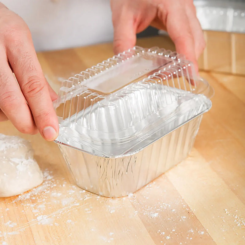 Plastic lid for Disposable Aluminum Foil  1 lb. Mini Loaf Pan  #PL-5000 HFA Inc. -- Handi-foil of America