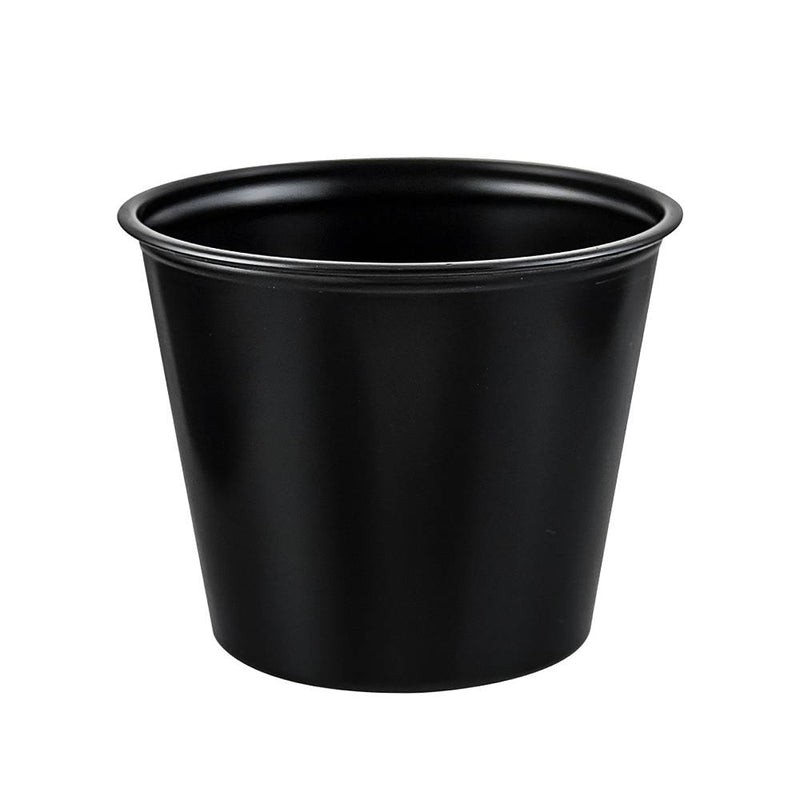 5.5 oz. HIPS Plastic Black Portion Container - Sleeve of 250 - #P550BLK