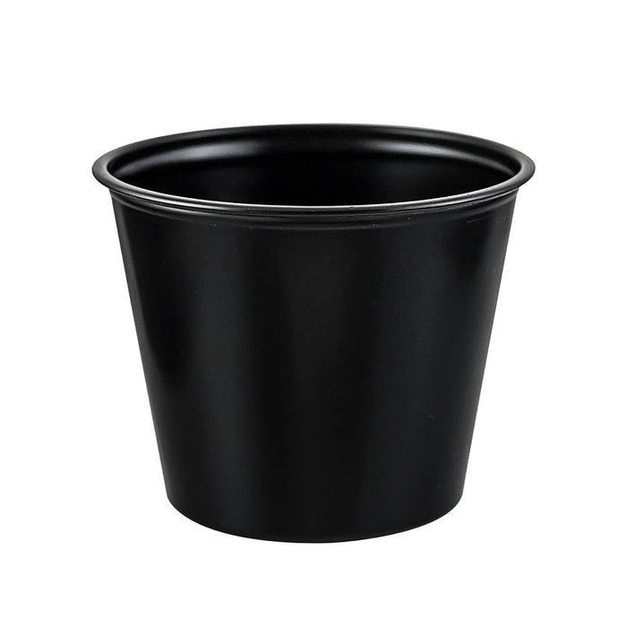 5.5 oz. HIPS Plastic Black Portion Container - Sleeve of 250 - #P550BLK