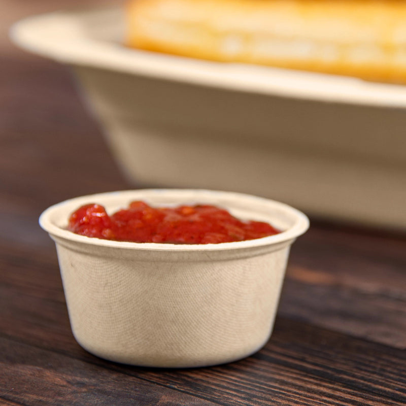 Dart ProPlanet™ 2 oz. PFAS-Free Fiber Portion Container - Sleeve of 125 - #PC2FBR