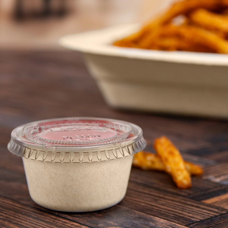 Dart ProPlanet™ 2 oz. PFAS-Free Fiber Portion Container - Sleeve of 125 - #PC2FBR