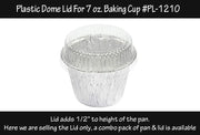 Plastic Lid for 7 oz. Disposable Aluminum Foil Dessert Cup   #PL-1210 Aikou