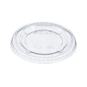 Dart Solo 3.25-7 oz. Clear PET Plastic Soufflé Cup Lid - Sleeve of 125 - #PL4N Dart Container