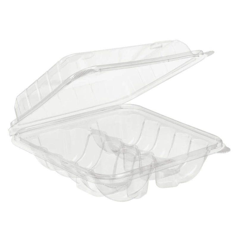 10-Count Rectangular Hinged Plastic Cookie Container - #PS104A