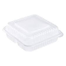 8 x 8 x 3 MFPP 3 Compartment Hinged Take Out Containers