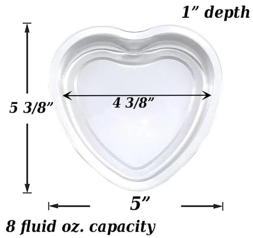 8 oz.  Individual Sized Disposable Heart Shaped Foil Dessert Pan -  #A255NL KitchenDance
