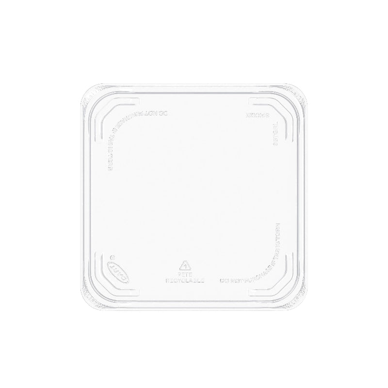 6" PET Plastic Recessed Tamper-Evident/Resistant Clear Lid - #SBTGRL