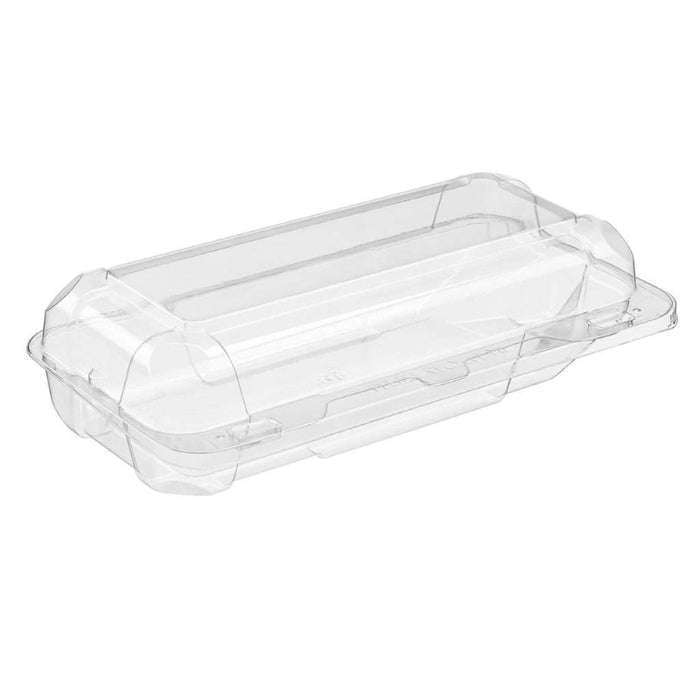 SureChoice 27 oz. Rectangular Plastic Hinged Bakery Container with Barlock - #SC18S
