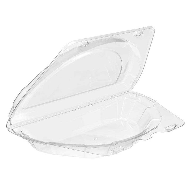 SureChoice 37 oz. Hinged Plastic Half Pie Container - #SC210