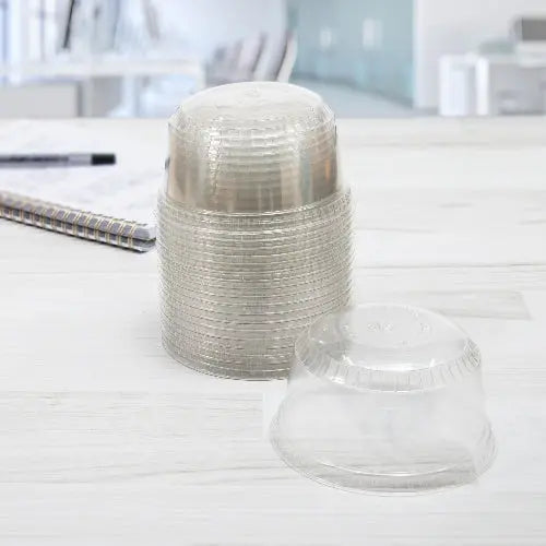 Dart Solo 8 oz. Clear PET Plastic Food Container Lid - Sleeve of 50 - #SDL58-0090 Dart Container