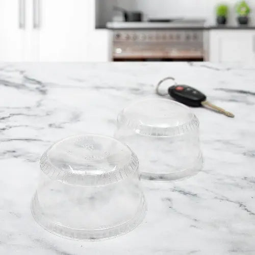 Dart Solo 8 oz. Clear PET Plastic Food Container Lid - Sleeve of 50 - #SDL58-0090 Dart Container