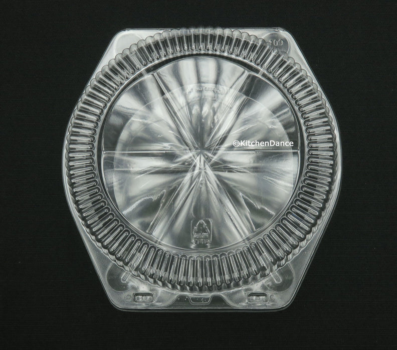 9" pie container - clear plastic clamshell 