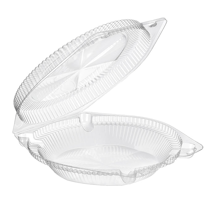 10" Clear Clamshell Pie Container-Low Dome  #CPC110