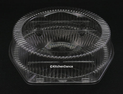 9" pie container - clear plastic clamshell - high dome 