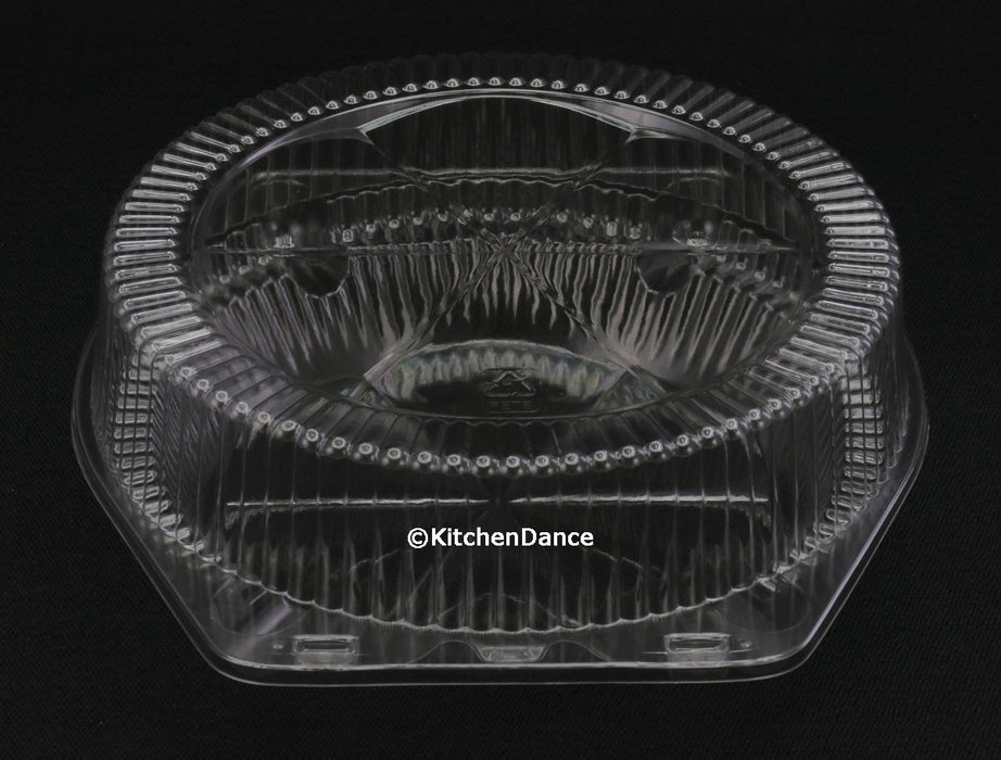 9" pie container - clear plastic clamshell - high dome 