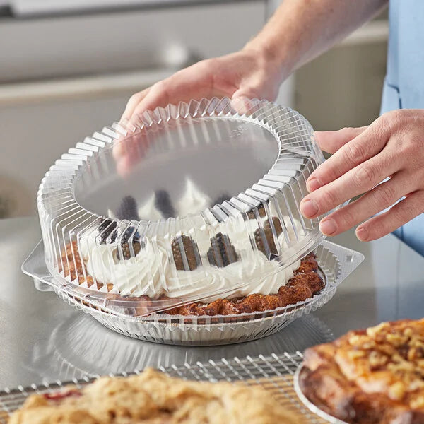 9" Clear Clamshell Pie Container - High Dome  #CPC-119