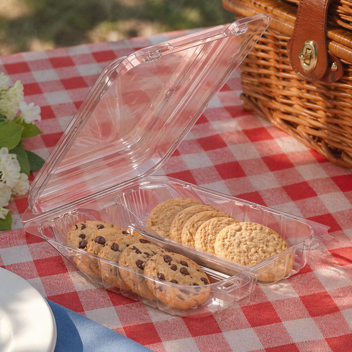 2-Compartment Hinged Cookie Container with Barlock - #SLP270DFSN