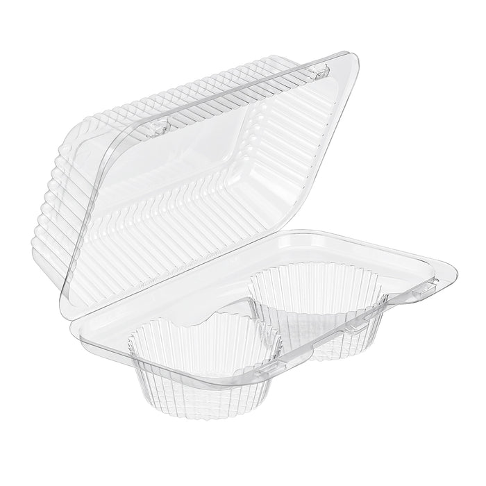 2-Count Hinged Plastic Muffin Container - #SLP52